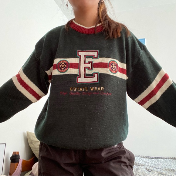 vintage green sweater - Picture 3 of 3